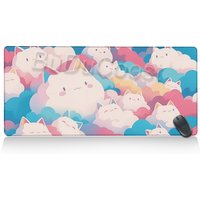 Anime Desk Mat Cute White Rabbit Mouse Pad E-Sports Extended Mousepad Office Accessories PC Keyboard Tablepad Desk Decort Rug