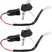 2Pcs Ignition Switch Lock and Key Set for Bike Tricycle Electric Scooter Accessories Replacement