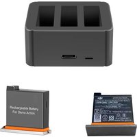 3 Slots/Dual Charger Battery Charger Batteies Charging/Battery Case/Box/Action Battery For DJI Osmo Action 1 Camera Accessories