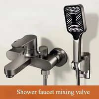 3-Way Thermostatic Shower Mixer Valve with Diverter | Universal Wall Mount Bath Shower Faucet Set