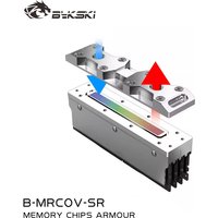 Bykski Server Memory Water Block Use for DDR4 DDR5 Dual or 4 Channel 2pcs 4pcs RAM Silver Copper Radiator / B-MRCOV-SR