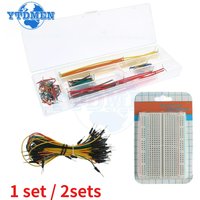 1/2 Sets Breadboards Jumper Wire Kit 400 Tie Points Solderless Pcb Breadboard Jump Line Universal Test Bread Board Projects DIY
