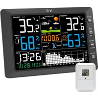 2025 Digital Thermometer Wireless Weather Station with 8.3'' Color Touchscreen 3-in-1 Thermo-hygrometer Sensor Dew Point Monitor