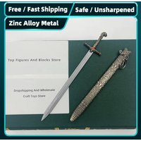Game of Oathkeeper Sword Thrones Replica - 22cm (8.66in) Zinc Alloy - Unsharpened Blade with Scabbard - Ideal for GOT Fans