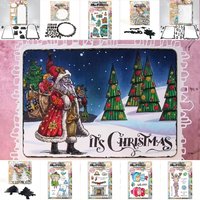 Fireplace Christmas tree Metal Cutting Dies and stamps DIY Scrapbooking Card Stencil Paper Cards Handmade Album Stamp Die Sheets