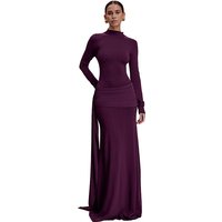 Nsauye Women Vintage Sexy New Fashion Night Club Evening Party Maxi Dress Long Sleeve 2025 Winter Holiday Elegant Bodycon Dress