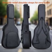Luxury 41 Inch Folk Guitar Case Thickened 22mm Waterproof Durable High Density Fabric High Quality Black Guitar Bag
