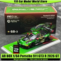 AR BOX Model odlewany ciśnieniowo 1/64 Porsche 911 GT3 R 2026 GT Samochód Model Kolekcjonerski
