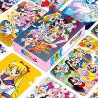 Hot New Cute Cartoon Merchandise Sailor Moon Anime 96 Double-Sided LOMO Cards Boxed Card Bookmark Birthday Gifts