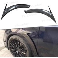 Real Carbon Fiber Front Fender Vent Fin Trim Covers For Benz CLA W117 CLA180 CLA200 CLA250 2013-2019 Decoration Stickers FRP
