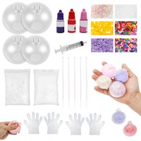 DIY Stress Ball Making Kit Tear Resistant Ball Skin Set with Filler ASMR Sensory Squeeze Craft Supply for Kid Adult Stress Tool