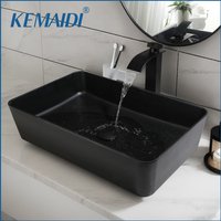 KEMAIDI Bathroom Sink Faucet Combo Vessel Sink Countertop Basin Bathroom Contemporary Washbasin Bowl with Multiple Shape Sinks
