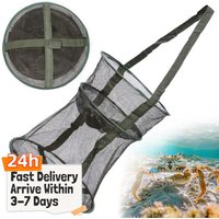 Mesh Fishing Cage Portable Fishing Net Round Foldable Landing Net Fishing Cast Net Fishing Accessories
