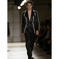 Luxury Pearls Stone Men Suit Set 2 Pcs Blazer+Pants Trousers Wedding Tuxedos Formal Office Business Jacket Coat Customized