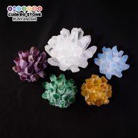 1PC Natural Crystal Cluster Ornament, Raw Crystal Stone for Demagnetizing & Display, Desktop Craft & Home Decor