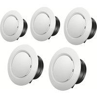 Exhaust Hood ABS Air Vent Extract Valve Grille Round Diffuser Ducting Ventilation Cover Air Volume Cooling Vent 75mm 100mm 125mm