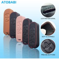 Leder Autoschlüsselhüllen für Mazda 2 3 5 6 CX5 CX7 CX9 Miata MX5 Axela Atenza Schlüsselanhänger Schutztasche Smart Remote Fobs Shell Cover