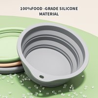 Collapsible Silicone Dog Bowl,Foldable Expandable Cup Dish for Small Pet Cat Food Water Feeding Portable Travel Bowl
