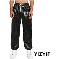 Mens Athletic Joggers Waterproof Costume Drawstring Elastic Waist Side Pockets Track Pants for Workout Gym Daily Casual Wear