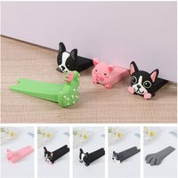 New Silicone Cartoon Door Stop Reusable Shock Absorbent Block Wedge Doorstops Home Door Anti-collision Stopper Floor Holder