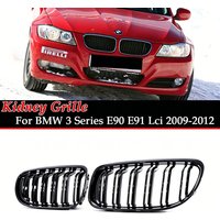 For BMW 3 Series E90 E91 Facelift 2009-2012 LCI Single/Double Kidney Grill Gloss Matte Carbon Chrome M Color DE Grille320 318i