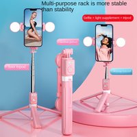 Wireless Selfie Stick Phone Holder Retractable Multifunctional110cm Mini Tripod With LED Selfie Light & Bluetooth Remote Shutter
