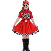 NEW Car Racing Girl Cheerleader Costume Competition Dance Outfit With Accessories Cosplay Carnival Party Fancy Dress