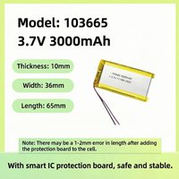 3.7V Lipo Battery 3000Mah PL103665 Lithium Li Polymer Batteries for T114 V2 LoRa 32 V3 Dev-board Node 1Pc