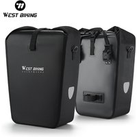 AliExpress West Biking WEST BIKING Full Waterproof Bike Bag 25L Large Capacity Trunk Pannier Long Travel Double Side Bag Cycling Bag Bike Accessories