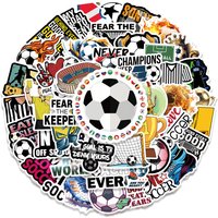 New Hot 50Pcs New Cool Popular Cartoon Football Sports Stickers Pack Skateboard Guitar Decoration DIY Laptop PVC Graffiti