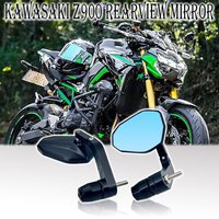 Z800 Motorcycle Mirrors For Kawasaki Z900 Z800 ZH2 Z1000 Z900RS CNC Aluminum Handlemirror Adjustable Folding Rearview Mirror Kit