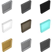 20pcs MOC Bricks 1x6x5 Window Glass Wall Element Compatible Building Blocks 59349 Houses Panel Assembles Accessories