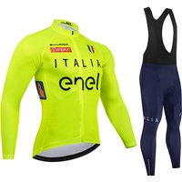 AliExpress NONE Italia New Spring and Autumn Team Cycling Jersey Set Men Long Sleeve Bicycle Clothing MTB Maillot Bike Uniform Bib Ropa Ciclismo