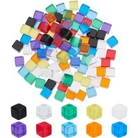 500/100PCS Board Game Props Clear Acrylic Square Cubes Blocks 10MM Kids Educational Sensory Training Toys Party Favors Gifts