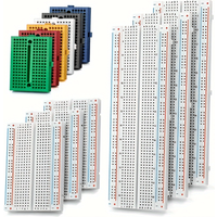Colored Breadboard Kit - 830/400/170 Points MB-102, Suitable for Raspberry Pi, ESP32, STM32 Circuit Design and Prototyping