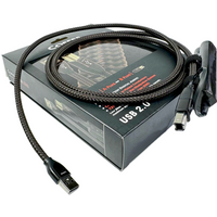 Hi-end Coffee USB Cable A To B USB 2.0 Audio Cable 10% Silver USB Data Line DAC Decoder Sound Card Cable
