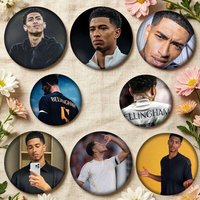 Football Star Jude Bellingham 25mm 32mm 44mm 58mm 75mm Brooches Badges Pins for Accessories Gift