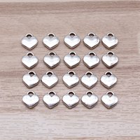 IFOCUS 20pcs/Lot Tiny Heart Charms For DIY Jewelry Making Zinc Alloy 8x7mm/0.31x0.28inch