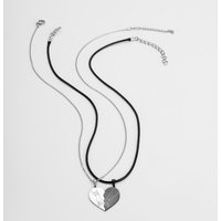 Fashion Stainless Steel Heart Puzzle Lock Key Pendant Couple Necklace Pendants Necklaces For Lovers Valentine's Day Jewelry
