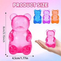 Slow Rebound Mini Bear Maltose Squishy Stress Ball Smooth Pinch Fidget Sensory Toy Anti-Stress Anxiety Relief Decompression Tool