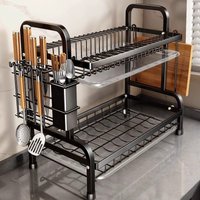 Dish Drying Rack, 2/3 Tier Above Sink Dish Drainer Drying Rack with Utensil Holder for Kitchen Counter