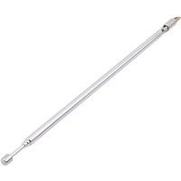 4 Sections Telescopic Universal Silver Antenna Rod Antenna Telescopic Antenna Radio Antenna 6158-4 Joint Universal Head