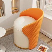Bedroom light luxury dressing stool Internet celebrity makeup chair dressing table back chair solid wood rotatable makeup stool