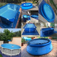 Thickened Pe Woven Swimming Pool Cover - Waterproof and Dustproof Tarpaulin, All-Season Ground Mat