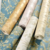 European-style Non-woven 3D Self-adhesive Wallpaper Home Decor Thick Wallpaper Living Room Decoration Background Wall Wallpaper