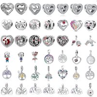 925 Silver Sister Mom Family Life Tree DIY Exquisite Bead Decoration Suitable for Original Pendant Women Bracelet Accessories