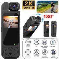128GB Mini Body Camera Full HD 2K Body Mounted Camera Night Vision Digital Video Recorder 1.3inch Bodycam Worn Police Camera