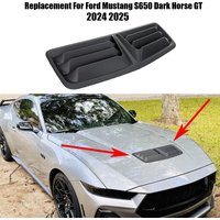 Front Upper Hood Air Vent Replacement For Ford Mustang S650 Dark Horse GT 2024 2025 Insert Cover Matte Black