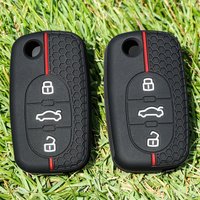 Silicone Key Case Cover Holder for Audi A1 A6 C5 B6 A4 B5 TT 8N A2 A3 A6 A8 Quattro Cover Remote Shell 3 Button Key Case Skin