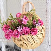 New Storage Container Flower Basket Wall Hanging Handmade Weaving Hanging Planter Flower Planter Home & Living